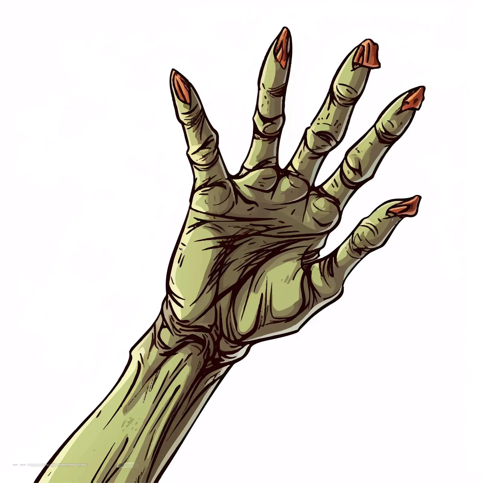 Cartoon Style Zombie Hand Vector Illustration — free download from Dotvec
