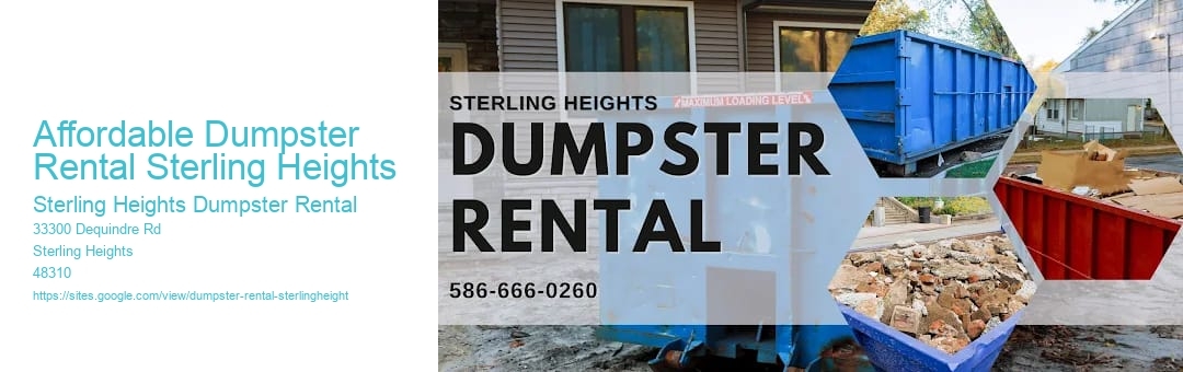 Affordable Dumpster Rental Sterling Heights