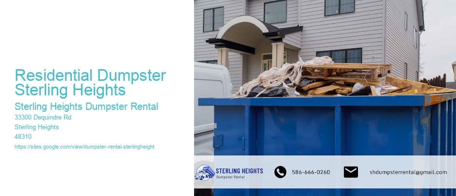 Residential Dumpster Sterling Heights