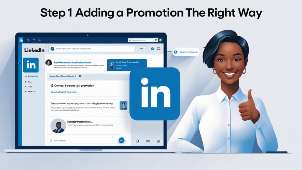 How To Add Promotion On LinkedIn The Right Way