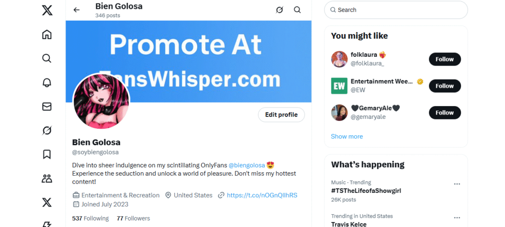 Twitter Biengolosa The Best Boost OnlyFans With Free Promotion