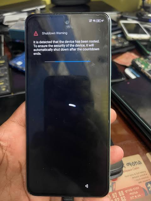 Mdm black screen showing device has been rooted