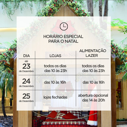 Cidade Jardim traz lazer e horários especiais para o Natal. Confira!
