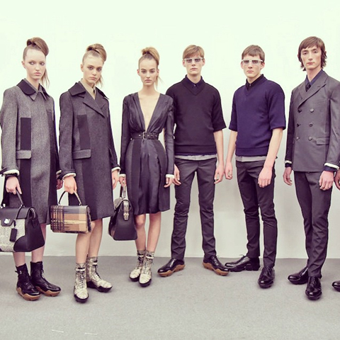 Em Milão, coleção andrógina da Prada é um banho de bom gosto