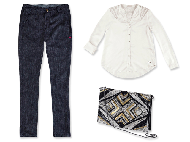 Jeans com corte de alfaiataria + camisa branca = look certeiro!