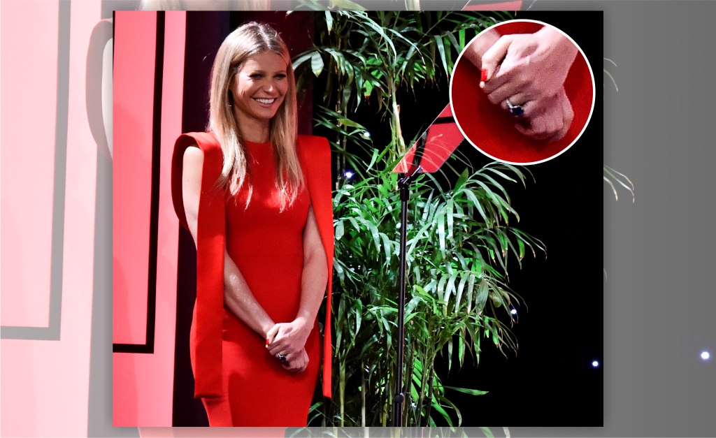 Gwyneth Paltrow aproveitou os SAG Awards para exibir seu anel de noivado milionário