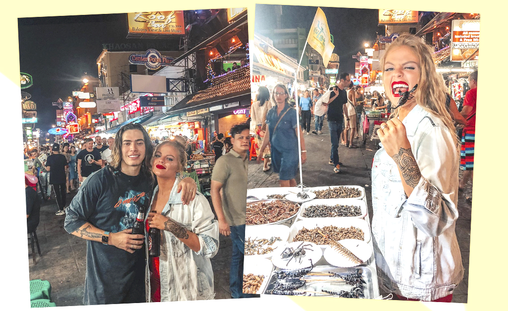 Luisa Sonza e Whindersson Nunes causam em viagem à Tailândia. Vai um espetinho de escorpião aí?