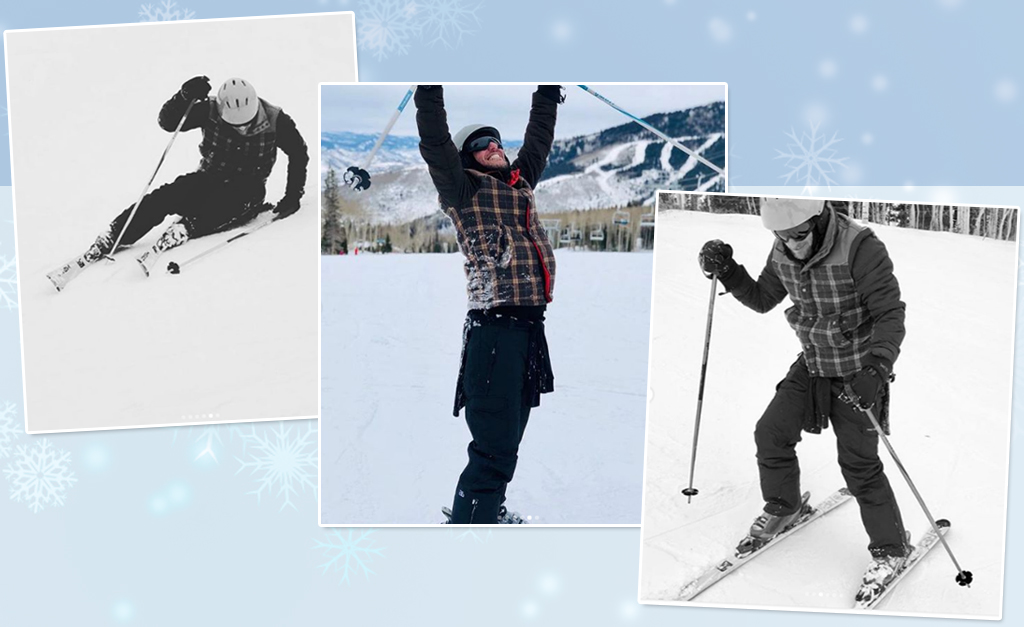 Entre um tombo e outro, Rodrigo Lombardi não esconde a empolgação com novo esporte