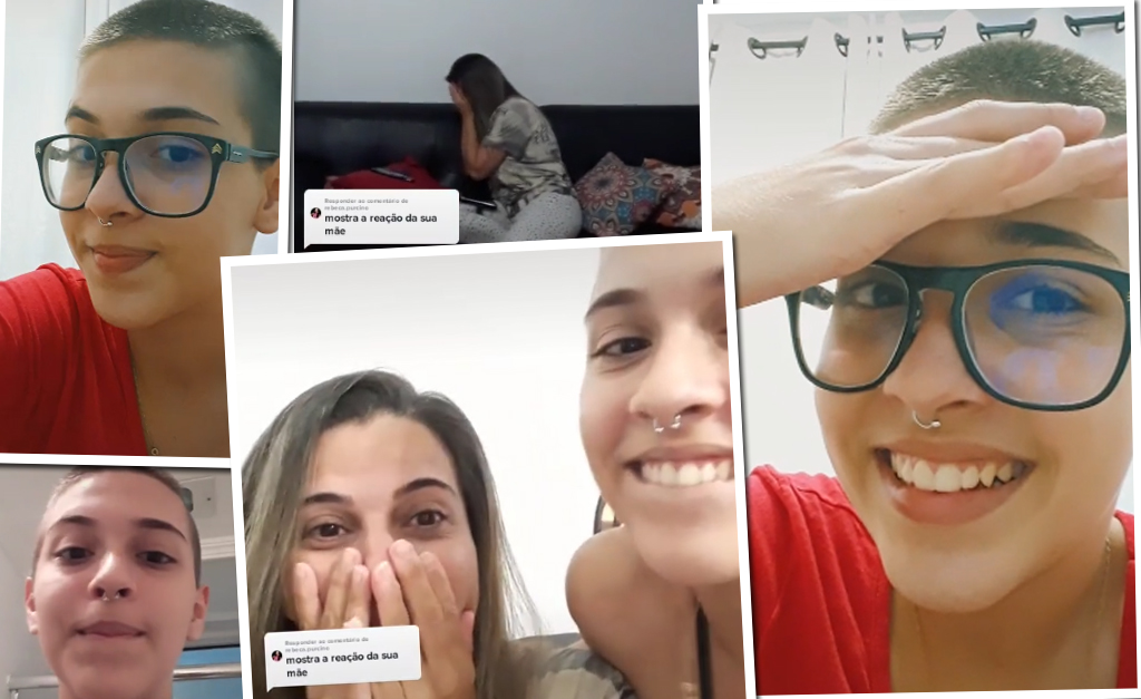 Irmã de 14 anos de Chay Suede raspa o cabelo e quase mata mãe de susto ao surgir careca… Vem ver!