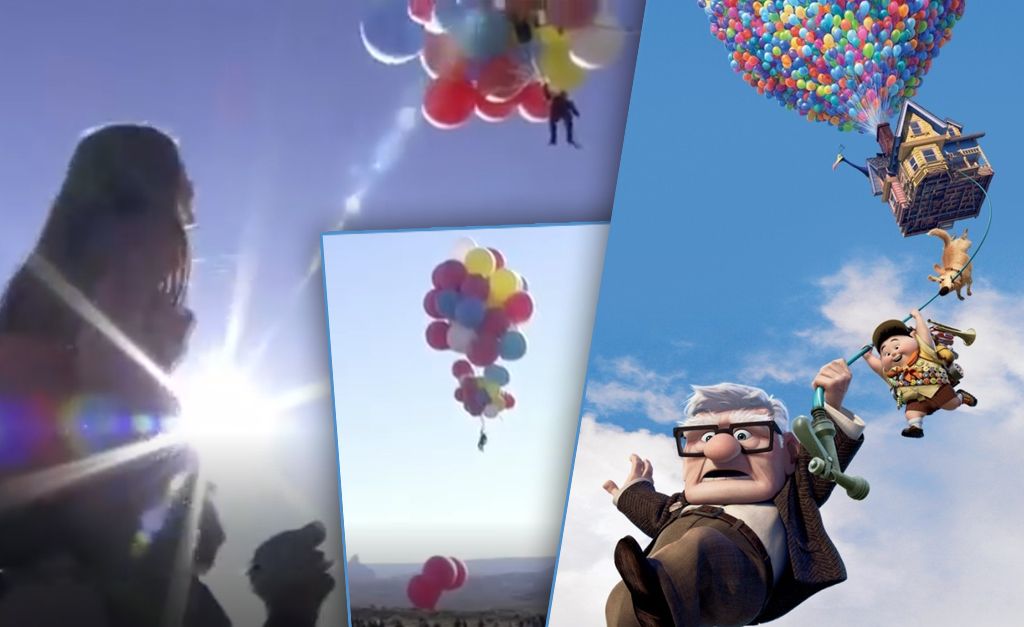 O ilusionista-celebridade David Blaine se inspira na animação ‘Up’, da Disney, para seu último desafio. Será que deu certo?