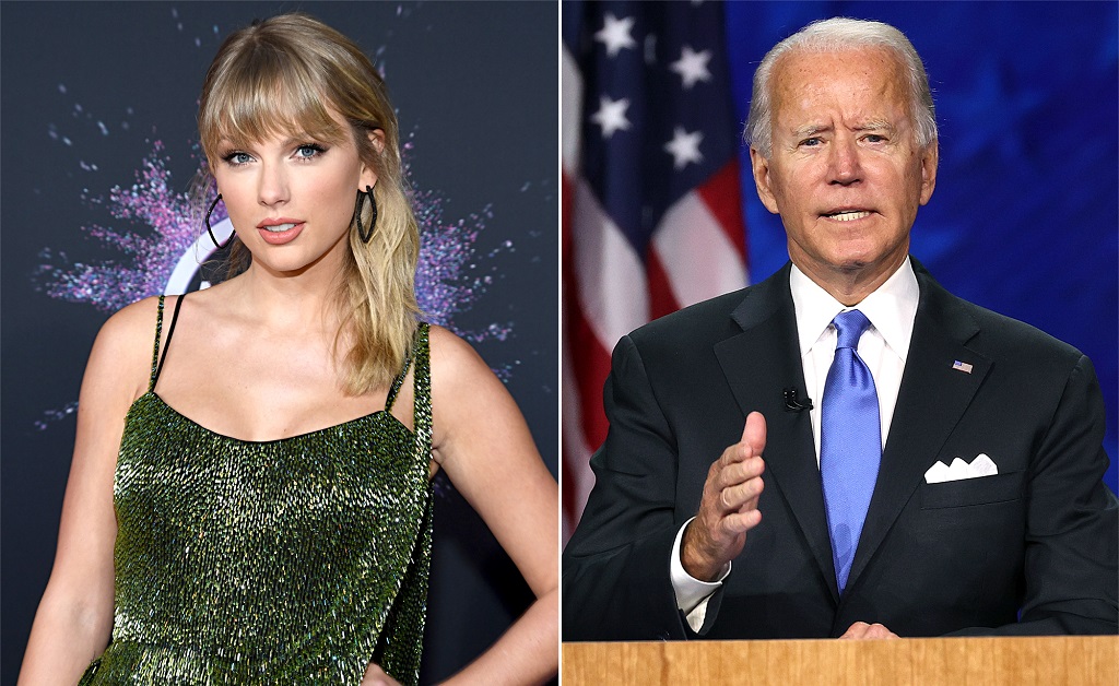 Taylor Swift revela que vai votar em Joe Biden para presidente dos EUA: “Ele é o mais qualificado”