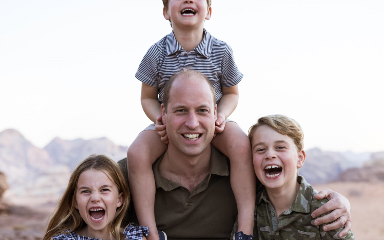 Príncipe William junto com os filhos