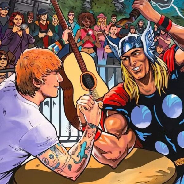 Chris Hemsworth e Ed Sheeran protagonizam duelo de queda de braço