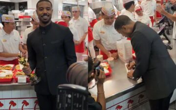 Vencedor do Oscar, Michael B. Jordan celebra em lanchonete após cerimônia em Hollywood