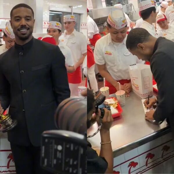 Vencedor do Oscar, Michael B. Jordan celebra em lanchonete após cerimônia em Hollywood