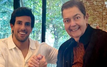 Faustão surge em rara foto publicada pelo genro e recebe homenagem