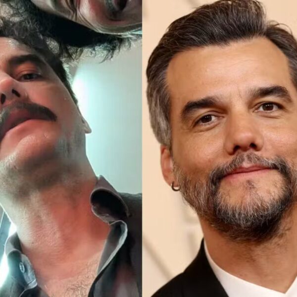 Wagner Moura surge caracterizado para longa com Kristen Stewart