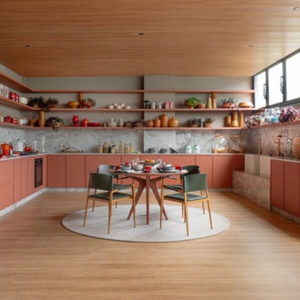 Memória afetiva e referências dos anos 70 inspiram cozinha de 170 m² na CASACOR Santa Catarina