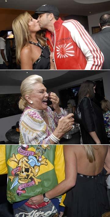 Lucília Diniz dá festa em sua casa para Latino