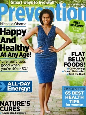 Michelle Obama fala sobre como mantém a forma na capa da revista