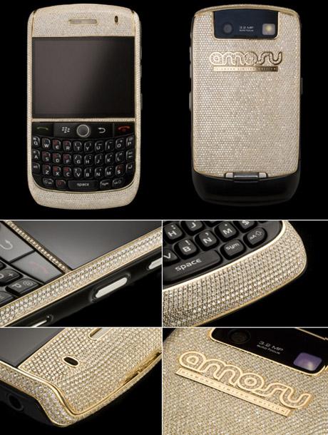 Que tal um Blackberry incrustado de diamantes? O designer inglês criou um que leva 4.459 pedras!
