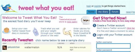Twitter lança página que reune as pessoas que fazem dieta.