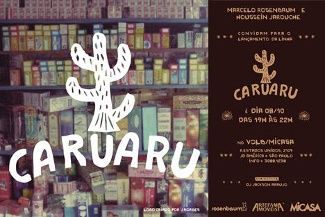 Houssein Jarouche e Marcelo Rosenbaum se uniram para criar uma linha de biomóveis, batizada pela dupla de Caruaru. “A ideia surgiu numa viagem que fiz a Caruaru, em Pernambuco. Fiquei encantado com a feira da cidade”, contou Marcelo ao Glamurama.