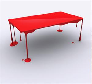 Conhecido pelas criações inusitadas, o designer francês John Nouanesing inventou uma mesa inspirada no movimento das tintas. A peça, em vermelho, é daquele tipo que dá um toque de humor a qualquer ambiente clean. Mas por enquanto, é só um móvel-conceito.