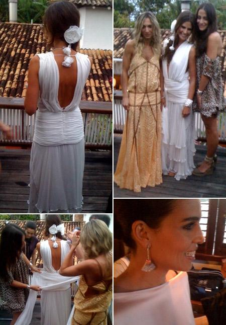 Glamurama tem o clique que todo mundo quer ver: Sabrina Gasperin vestida de noiva, se dirigindo neste momento à igrejinha do Quadrado, em Trancoso. Agora é só dizer sim para Ara Vartanian!