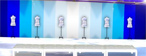 Skyland arma festão no Masp para comemorar lançamento.