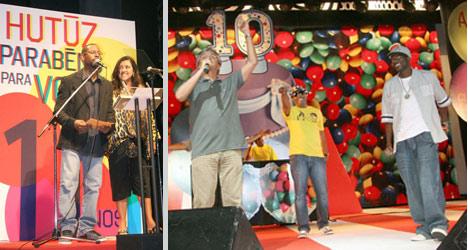 Caetano se apresenta em prêmio do hip-hop.