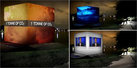 Tem nova peça de arte às margens do lago St. Jorgens, em Copenhague, por conta do COP 15.