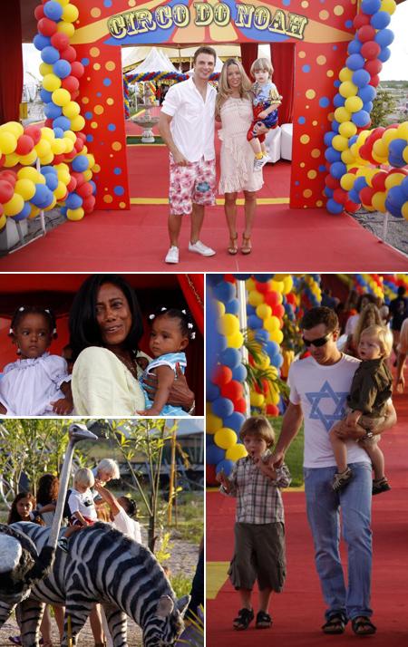 Uma turma de papais famosos se encontrou nesse sábado  todos com os seus pequenos – no circo Babilônia, na Barra da Tijuca, no Rio