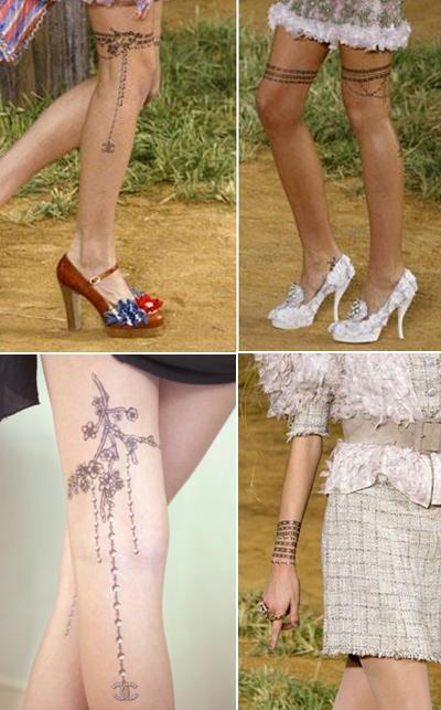 Chanel lança coleção de tatuagens para o verão 2010.