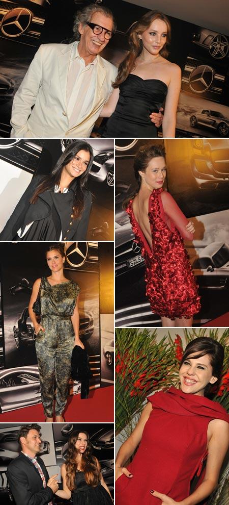 Famosas participam de festa da Mercedes-Benz e arrancam suspiros.