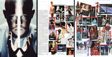 Acaba de sair do forno a última entrevista de Alexander McQueen.
