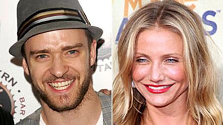 Justin Timberlake e Cameron Diaz juntos em Los Angeles.