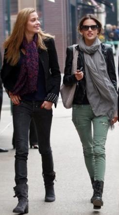 Alessandra Ambrosio comemora aniversário de 29 anos em Nova York.