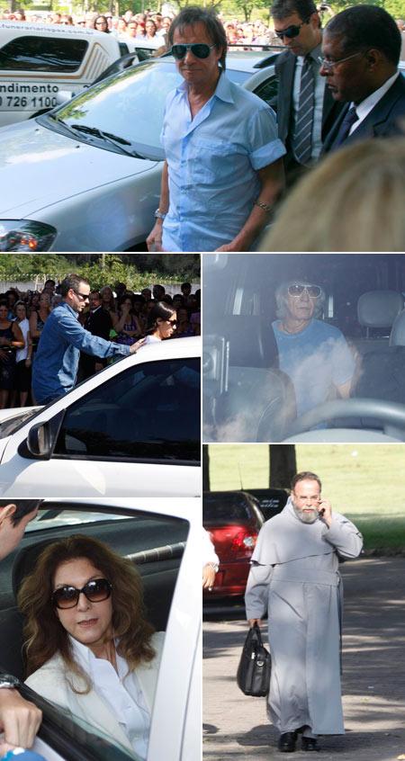 Roberto Carlos se emociona no enterro da mãe, Lady Laura.