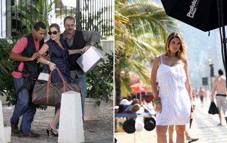 Flávia Alessandra está grávida de quatro meses e continua trabalhando.