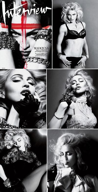 Madonna estrela capa e recheio da revista norte-americana “Interview”.