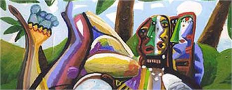 O artista plástico Flavio Rossi faz sua esteia internacional com exposição na galeria Artzu Gallery, em Manchester, na Inglaterra.