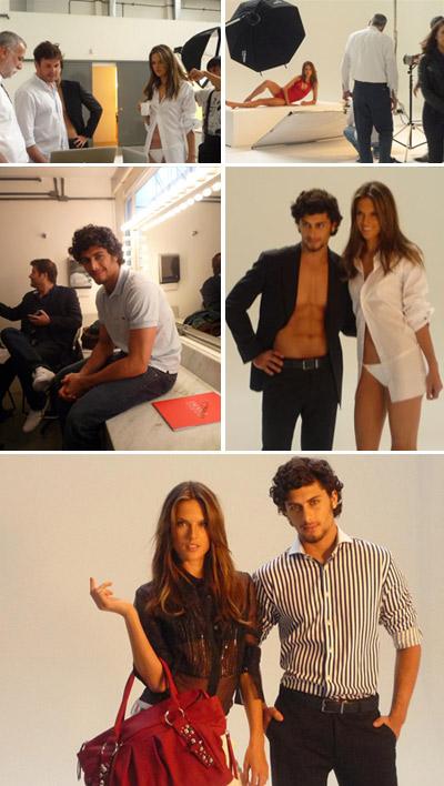Glamurama mostra em primeira mão as imagens de making-of da campanha da Chenson com Jesus Luz e Alessandra Ambrosio.