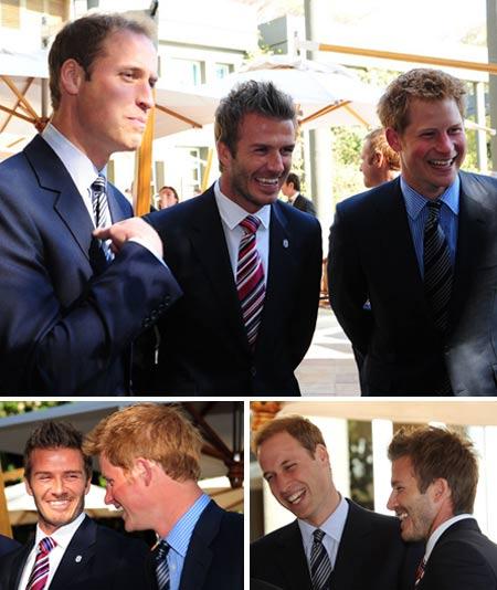David Beckham e os príncipes William e Harry se encontraram na manhã deste sábado. Saiba por quê!