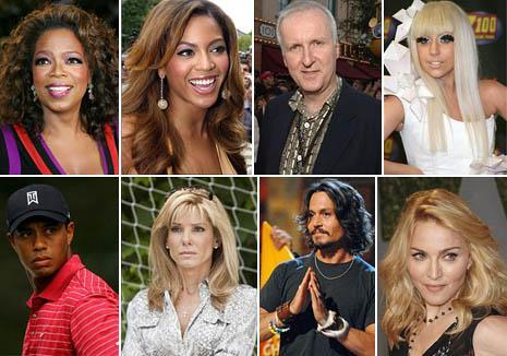 Forbes has just released the annual list with the most powerful celebrities of the world.