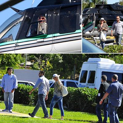 Cameron Diaz aproveita passagem pelo Brasil para voar sobre o Rio.