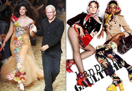 Crystal Renn for fall-winter Jean Paul Gaultier campaign.