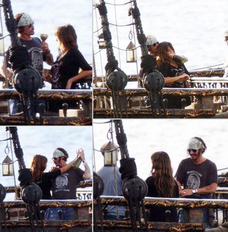 Jonny Depp and Penélope Cruz were spotted again, in Maui, Hawaii, shooting the scenes for the fourth Pirates of the Caribbean.