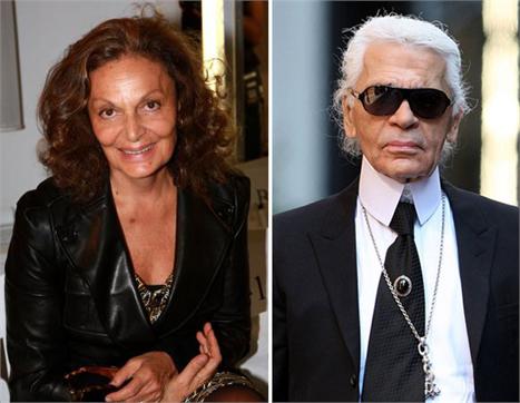 Karl Lagerfeld e Diane von Furstenberg falam sobre disputa judicial da herdeira da L’Oréal.
