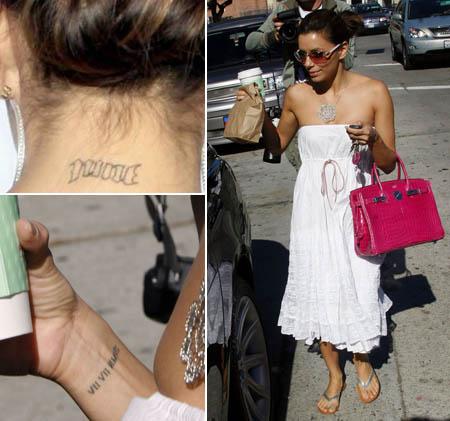 Procura-se um expert em remover tatuagens. Eva Longoria está precisando!